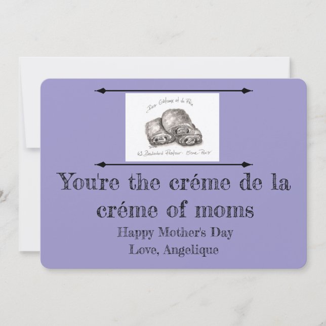 Mother's Day Card, Paris Theme Invitation (Front)
