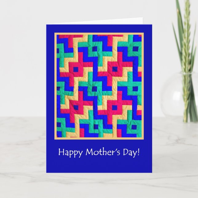 Mother's Day Card  - Patchwork Quilt (Front)