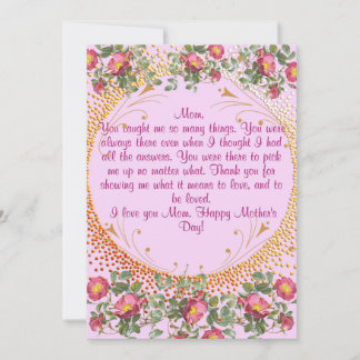 Mother's Day Card Vintage Flowers