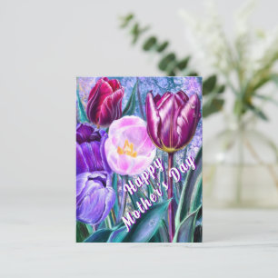 Mother's Day Card with Colourful Tulips