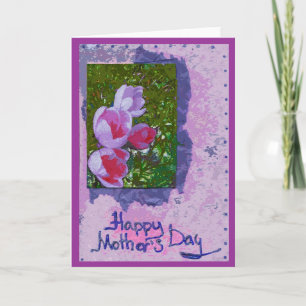 Mother's Day Card with crocuses