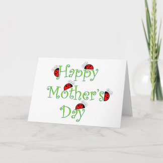 Mothers Day Card with Ladybugs