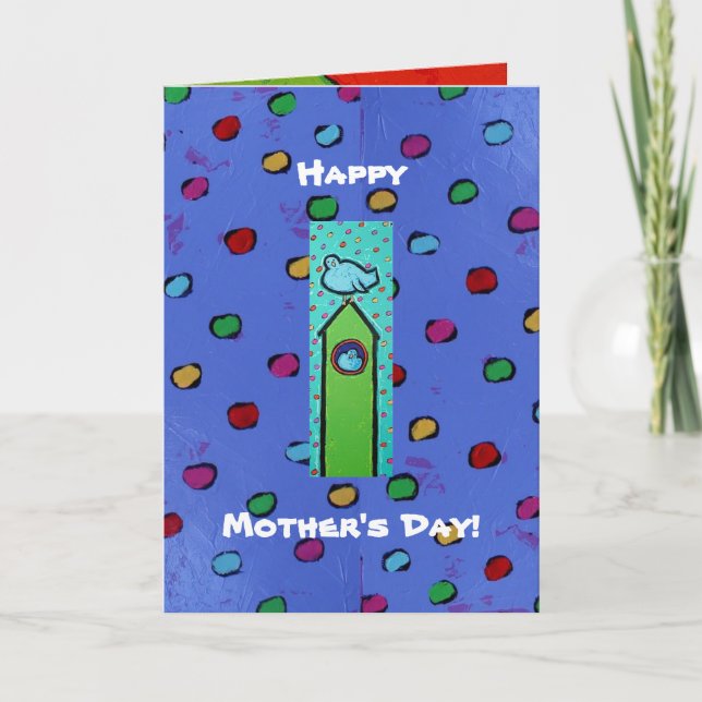 Mother's Day card with lots of bluebirds (Front)