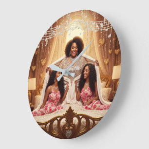 Mother's Day Caress B Large Clock
