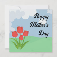 Mother's Day cartoon tulip colourful