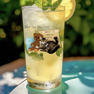 Mother's Day Cat Glass