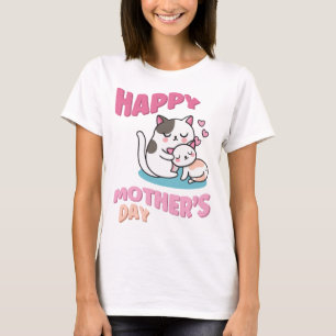 Mother's Day cats, kawaii style T-Shirt