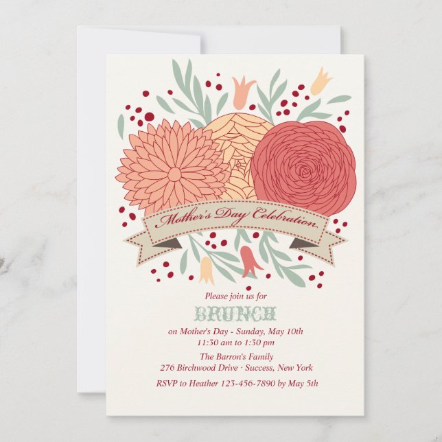 Mother's Day Celebration Invitation (Front)
