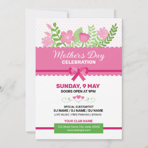 Mother's Day Celebration Party Invitation Flyer 