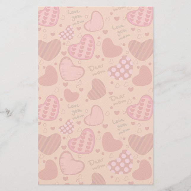 Mother's Day Celebration Pattern Stationery (Front)