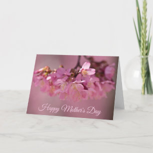 Mother's Day Cherry Blossoms Delicate Pink Bouquet Card