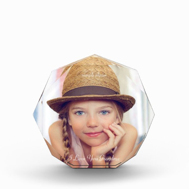 Mother's Day, Christmas Personalised, Photo Block (Front)