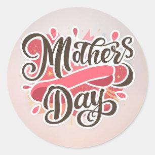 Mother's day classic round sticker