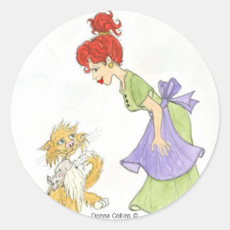 mother's day classic round sticker