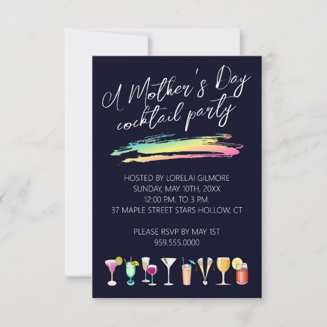 Mother's Day Cocktail Party Invitations (Front)