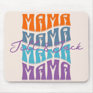 Mother's Day Colourful Typography Mama Kids Name Mouse Pad