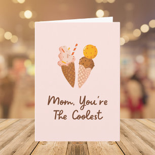 Mothers Day Coolest Mum Funny Quote Card