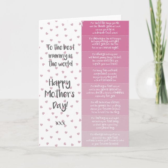 Mother's Day Coupon Card (Front)