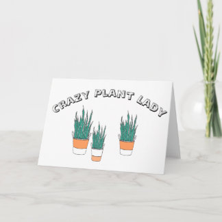 Mothers Day Crazy Plant Lady Snake Plant Card