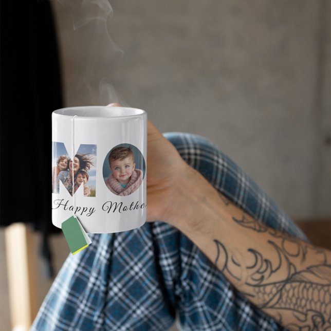 Mothers Day Custom 3 Photo Collage Large Coffee Mug (Creator Uploaded)