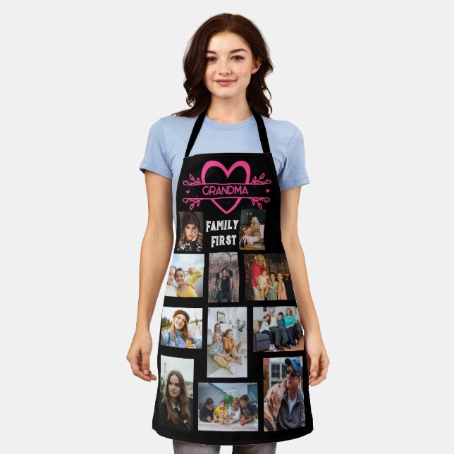 Mother's Day | Custom Create Family Photo Collage Apron (Worn)