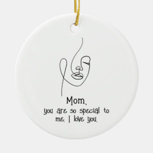 Mothers Day, custom quote keepsake Ceramic Tree Decoration