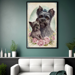 Mothers day Cute Affenpinscher Dog Mum Poster