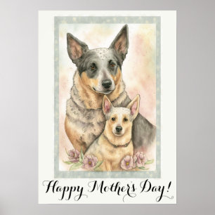 Mothers day Cute Australian Cattle Dog Mum Poster