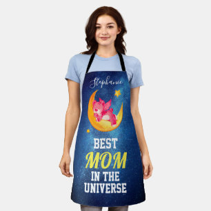 Mother's Day Cute Bear On The Moon  Apron
