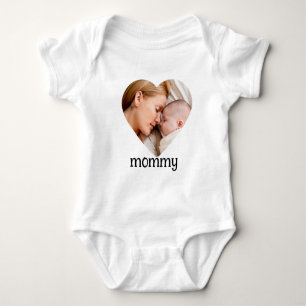 mothers day  cute heart photo  baby bodysuit