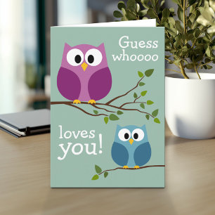Mothers Day - Cute Owls Card