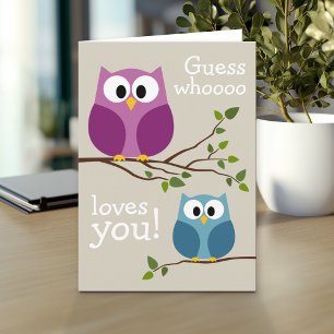 Mothers Day - Cute Owls Card