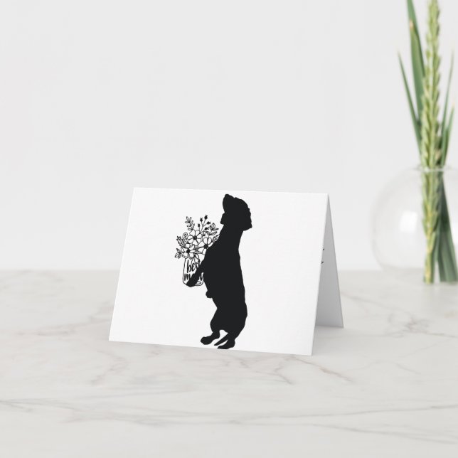 MOTHERS DAY DACHSHUND SILHOUETTE CARD (Front)