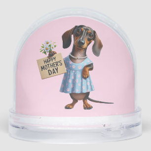 Mother's Day Dachshund Snowglobe