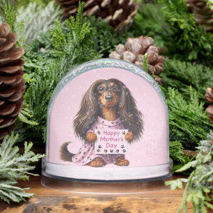 Mother's Day Dachshund Snowglobe
