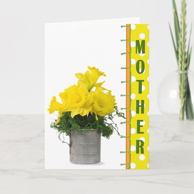 Mother's Day Daffodil Bouquet  Card (Front)