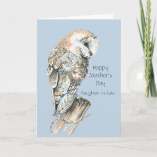 Mother's Day Daughter-in-Law  Humour Barn Owl Bird Card