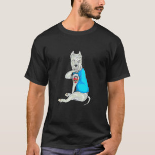 Mother's Day Dog Pitbull I Love Mum Tattoo T-Shirt
