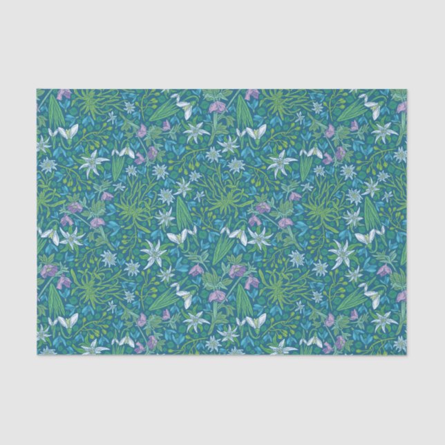 Mother's Day Early Spring Flowers Daffodil Crocus Tissue Paper (Front)