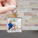 Mothers Day Editable Year and Boy Photo Key Ring<br><div class="desc">Create your own unique photo keychain keepsake for mother's day. A perfect opportunity to add a photo and create a timeless treasure to enjoy every day. The template is set up ready for you to edit the text if you wish and also to customise the year. The blue typography sits...</div>