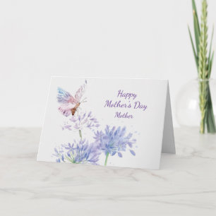 Mother's Day Elegant Garden Butterfy Mother Card