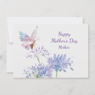 Mother's Day Elegant Garden Butterfy Mother Card