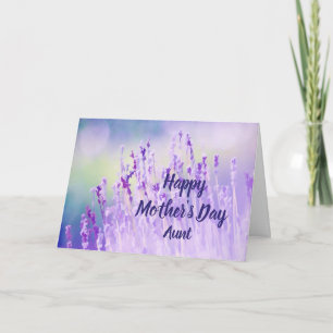Mother's Day Elegant Garden Lavender Flowers Card