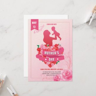 Mothers Day Event Invitation Flyer Template