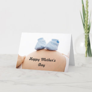 Mother's Day Expectant Mother Baby Boy Card