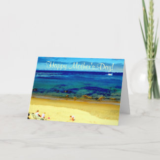 Mother's Day Family at Beach Card