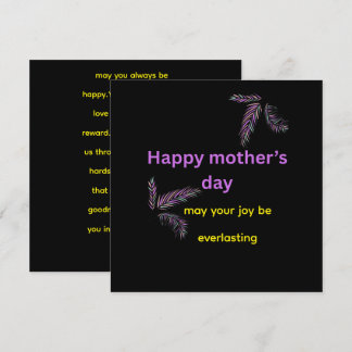 mother's day flat greeting card