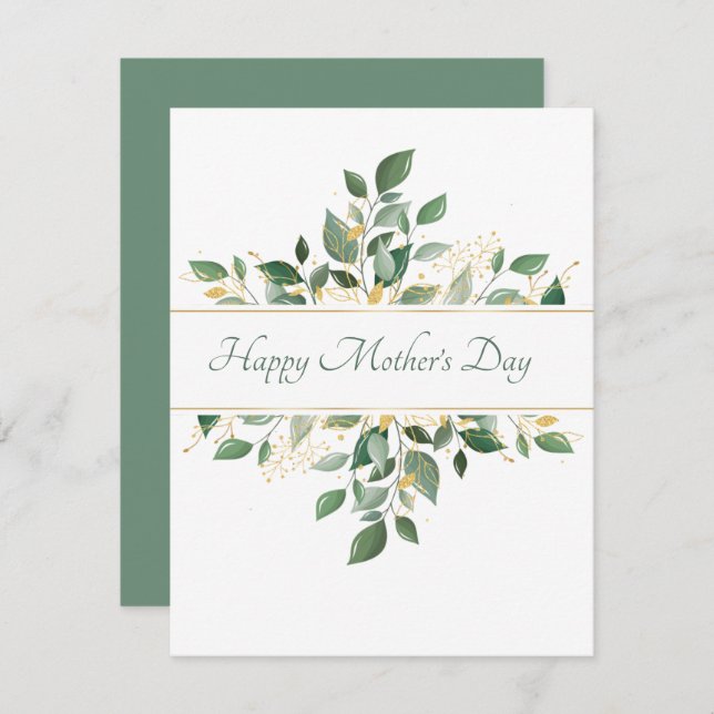 Mothers Day Flat Greeting Card (Front/Back)