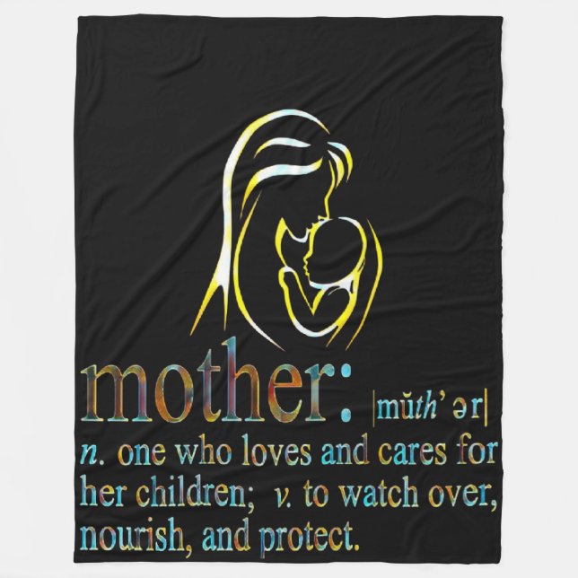 Mother's day  fleece blanket (Front)