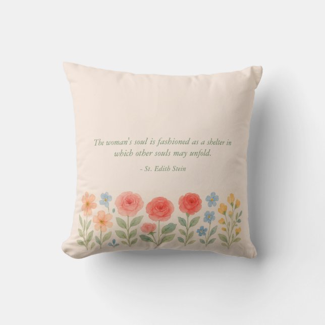Mother's Day Floral Art Cushion (Front)